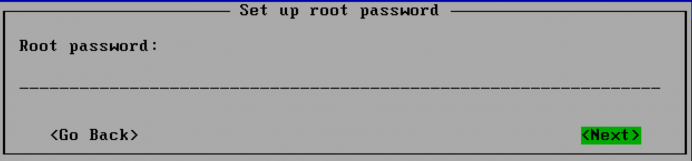 Konfiguration des Root Passworts